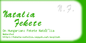 natalia fekete business card